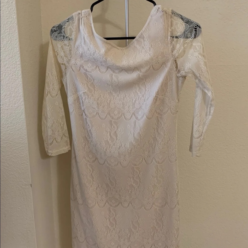 Cream Lace Dress